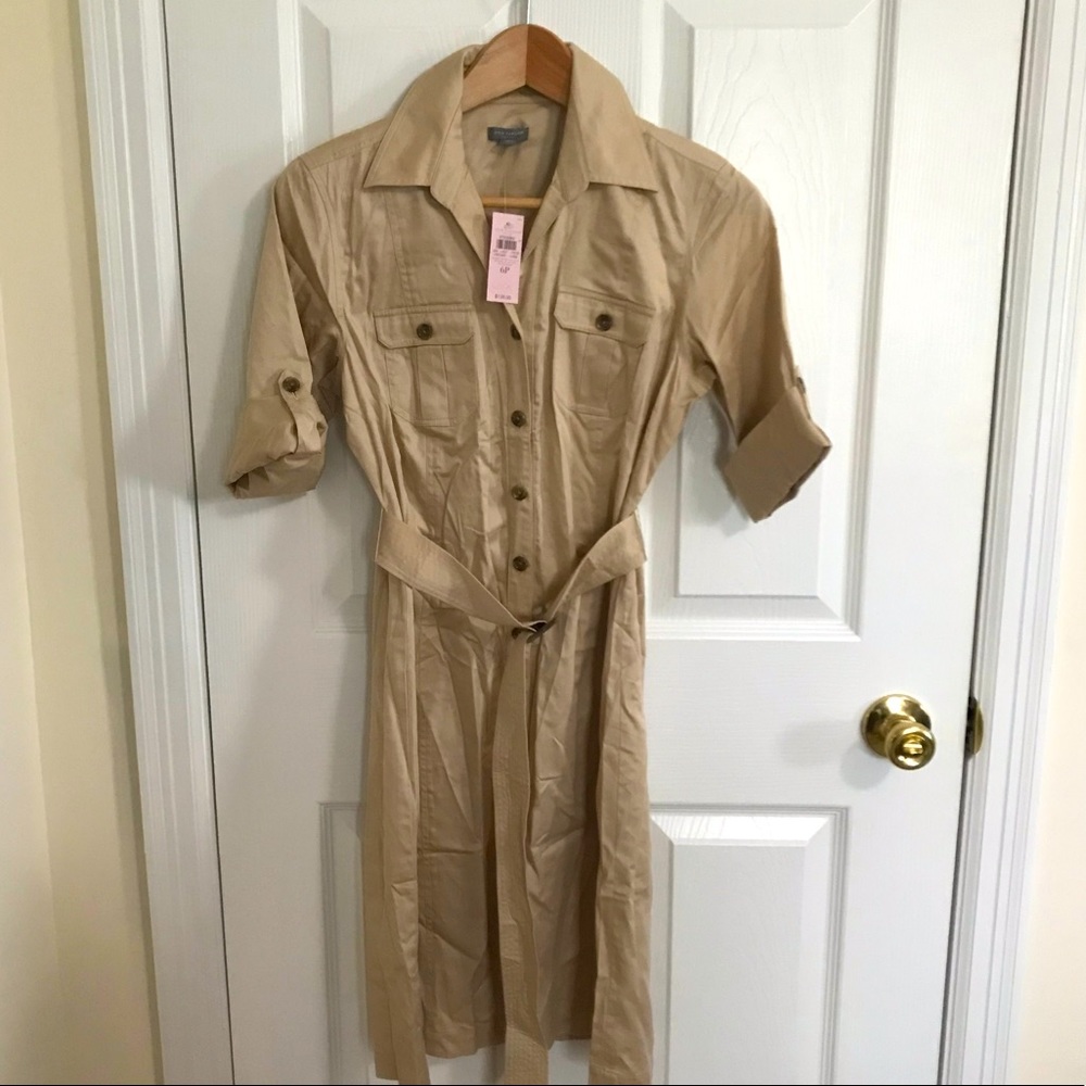 Ann Taylor Safari Belted Dress